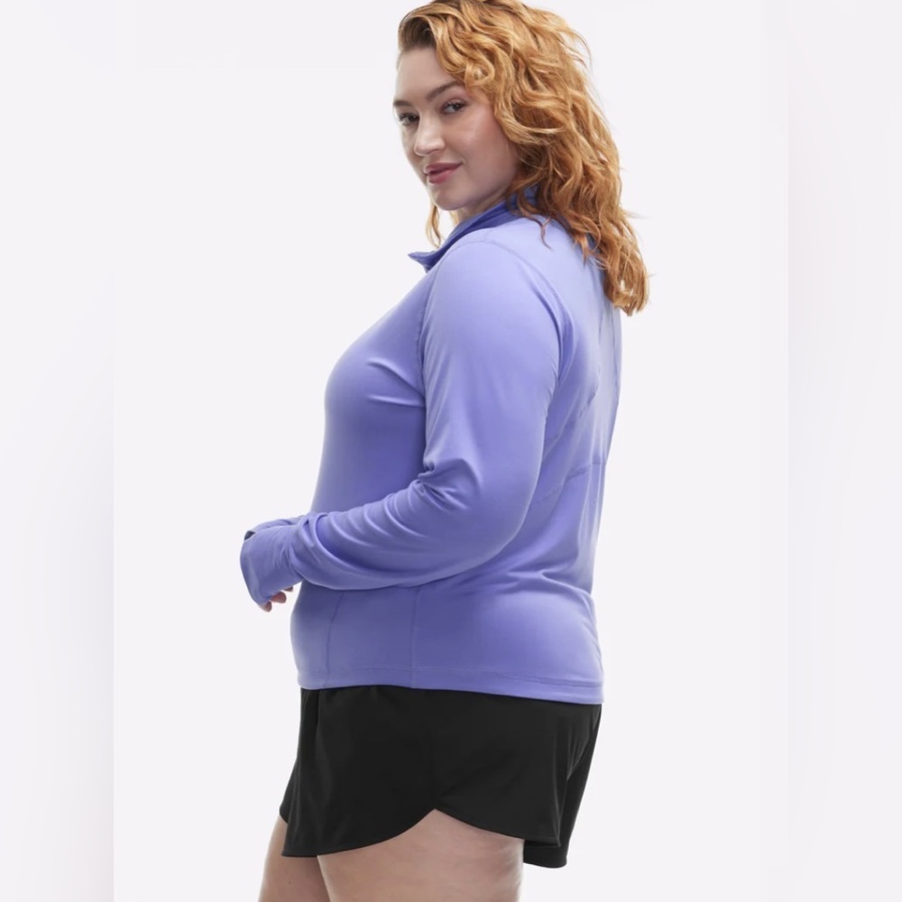 Peloton Soft Tech 1/4 Zip Jersey in Purple size XL - Picture 2 of 8